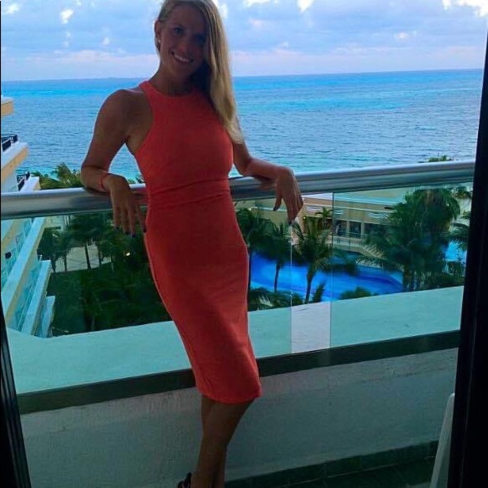 Coral summer dress